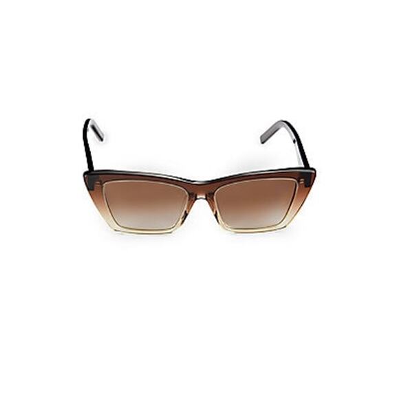 Saint Laurent 'Mica' Brown 53Mm Cat Eye Sunglasses Size OS - Picture 1 of 6